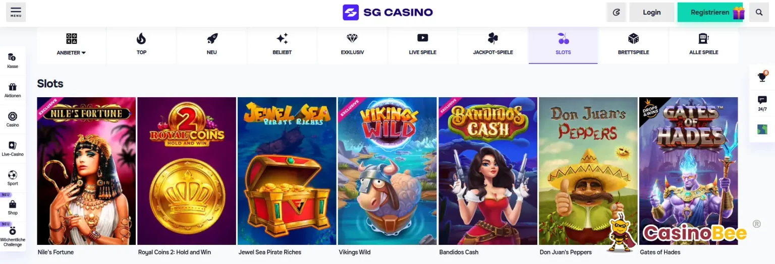 Spielen Sie die besten SG Casino Spielautomaten