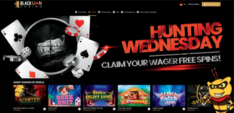 Der großzügige Black Lion Casino Willkommensbonus