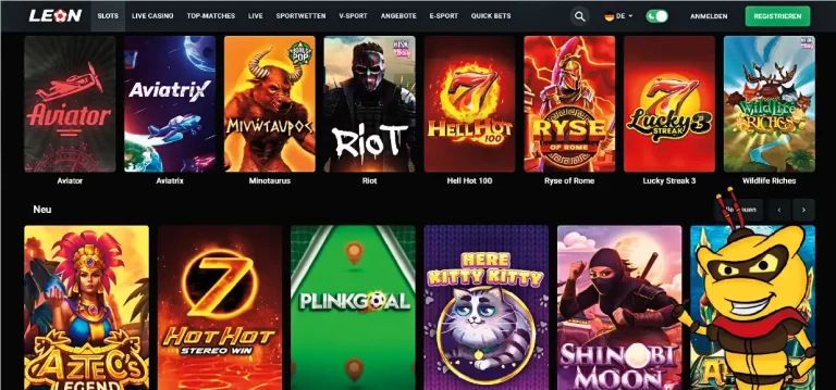 Leon Live Casino - Holen Sie sich das beste Online Casino Erlebnis bei Leon