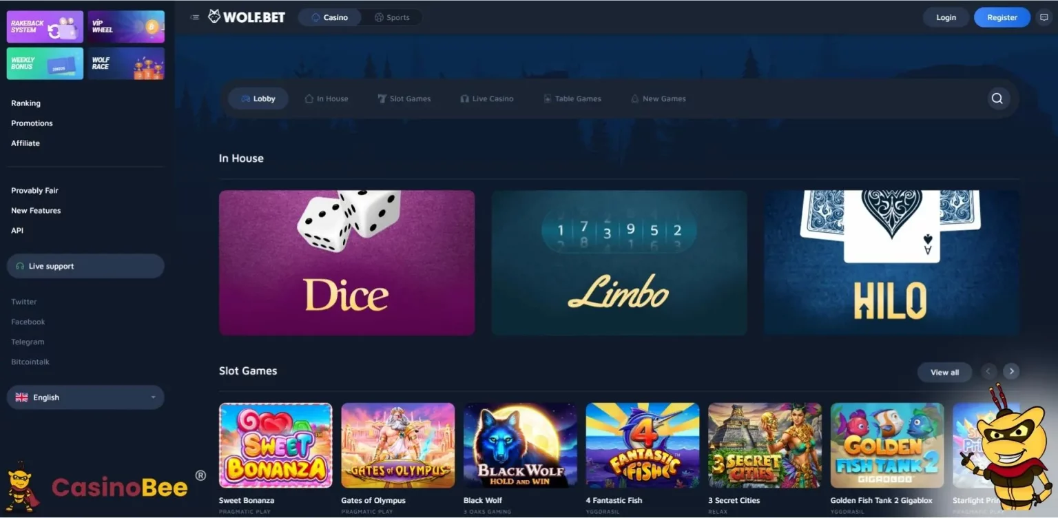 Discover Exciting Games at Wolf.bet Casino